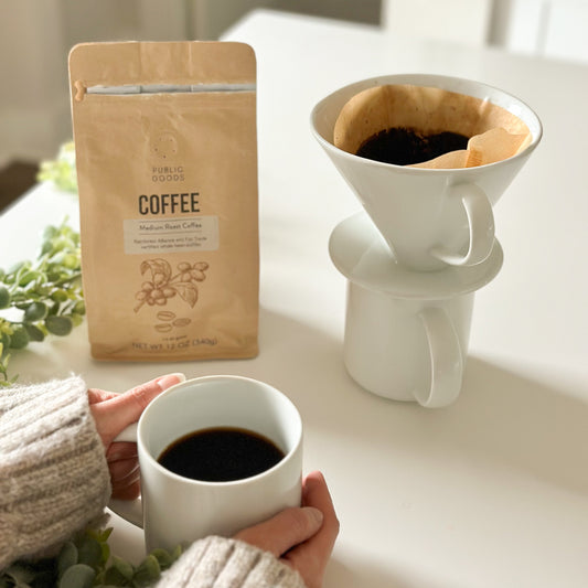 CLASSIC WHITE POUR OVER COFFEE MAKER